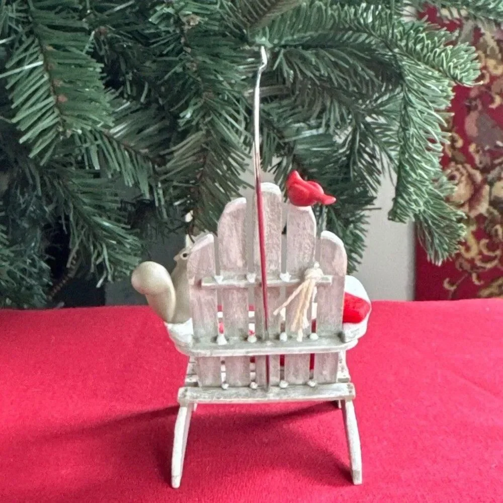 Hallmark Keepsake A Winter Perch 2006 Winter Adirondack Chair Ornament QXG2786